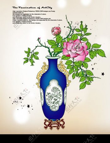 花瓶牡丹图片