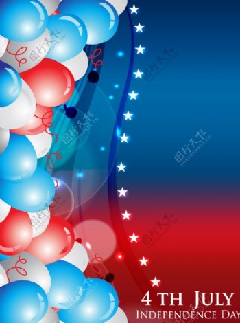 彩色气球节日背景图片