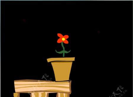 吃虫子的小花flash动画