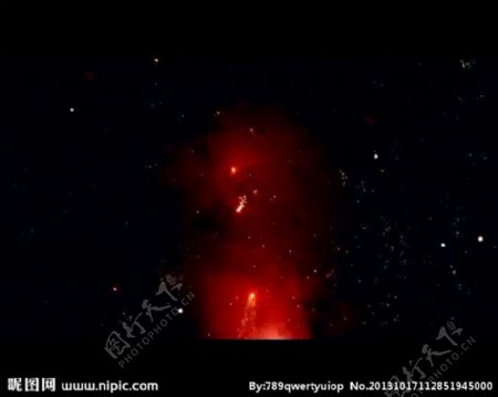 红色粒子烟雾视频素材