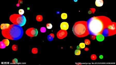 彩色粒子斑点背景视频