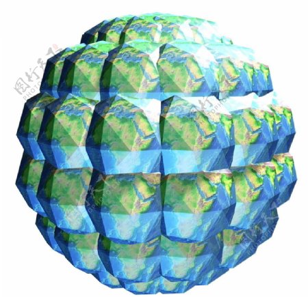 3D地球绿方图片