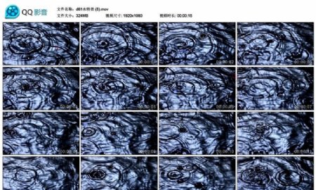 下雨水滴泛起涟漪高清实拍视频素材