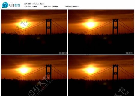 高架桥日出日落视频实拍素材