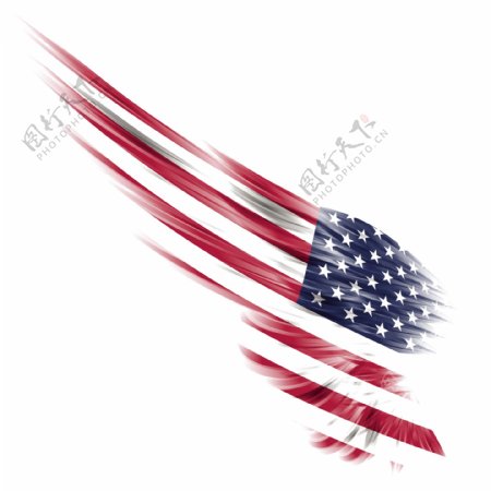 国旗变形的翅膀图片