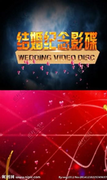 结婚纪念影碟片头婚礼视频素材