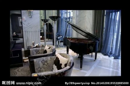 钢琴室视频素材