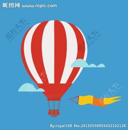 热气球矢量图图片