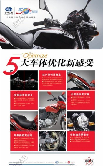 嘉陵摩托8大优化摩托车易拉宝图片