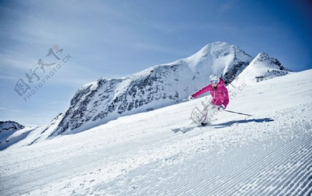 滑雪滑雪场女选手图片