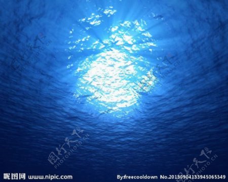 蓝色水下动态素材