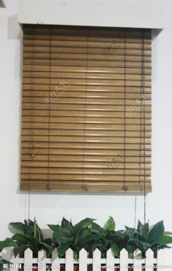 竹制百叶窗图片