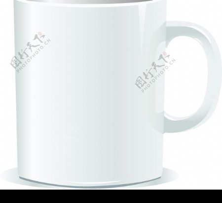 白色咖啡杯矢量素材图片