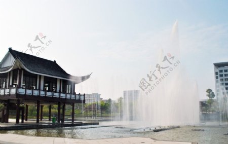 上饶市民公园喷泉图片