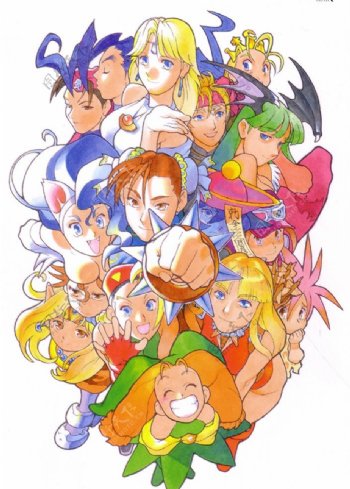 Capcom公司全女性角色插画图片