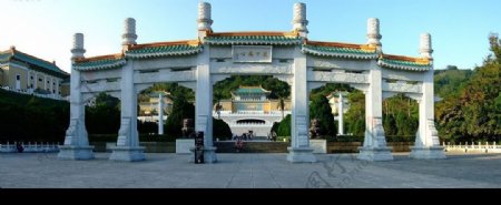 台灣台北國立故宮博物院入口牌樓图片