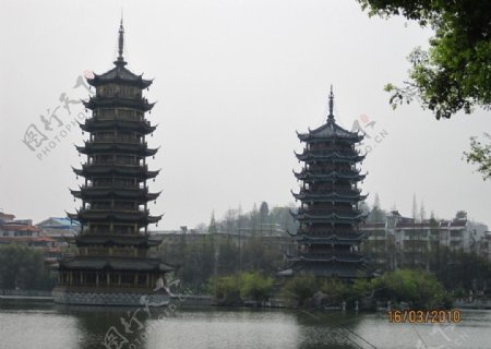 桂林榕湖景观图片