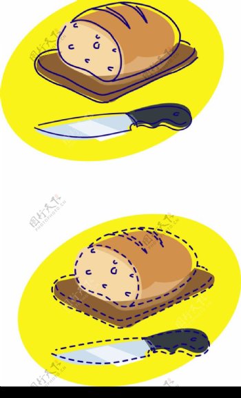 面包刀子图片
