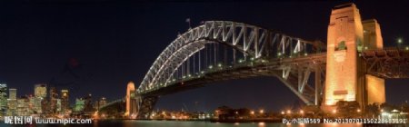 黄昏桥夜景图片