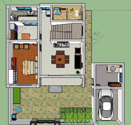 草图房屋模型图片