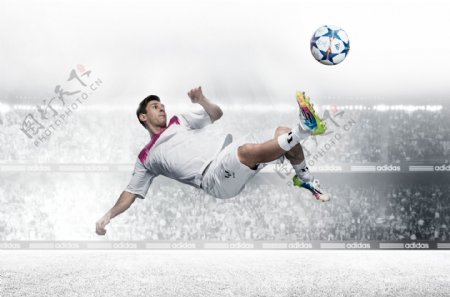 梅西足球宣传广告图片
