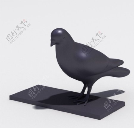 小鸟雕塑模型图片