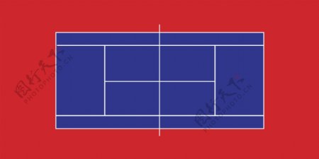 标准网球场效果图图片