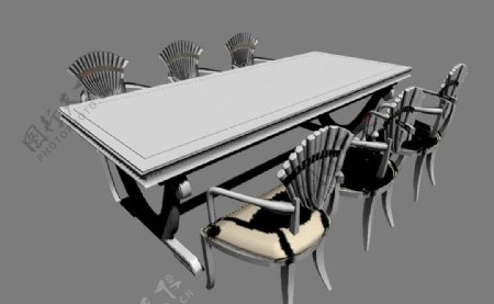 餐桌椅模型图片
