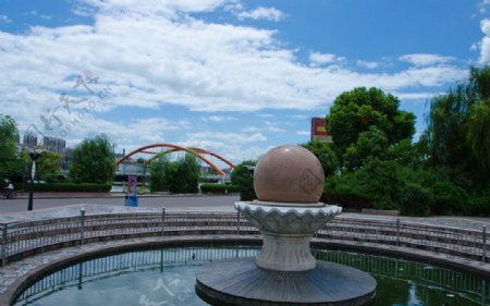 广丰月兔广场喷泉图片