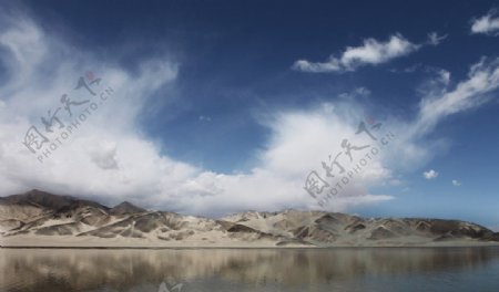 沙湖风景图片