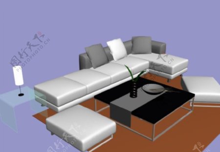 3D沙发组合模型图片