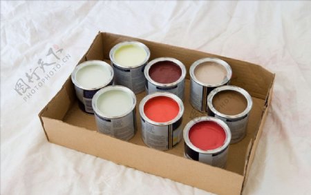 盒子漆桶颜料图片