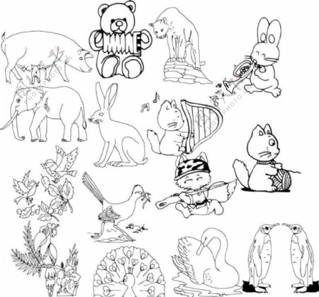 卡通动物图片