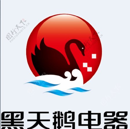黑天鹅logo矢量图图片