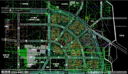 小区规划产业基地道路网图片