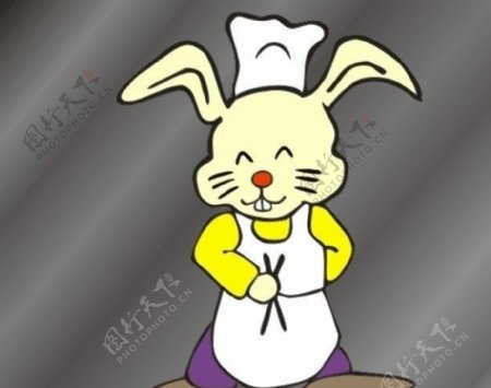 兔子厨师兔子图片