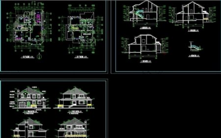 独栋别墅CAD图图片