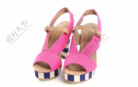 粉色女款凉鞋图片