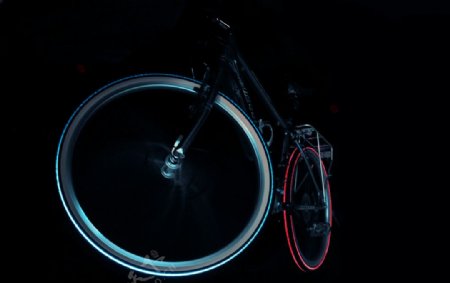 会闪光的自行车轮胎图片