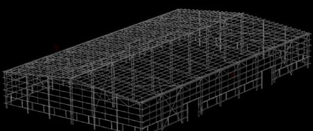 钢构厂房3D模型图片