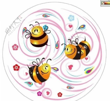 蜜蜂嬉戏图片