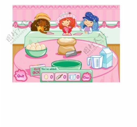 草莓妹做蛋糕图片