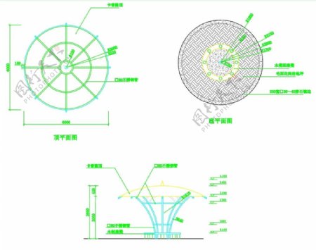 CAD圆亭方案图片