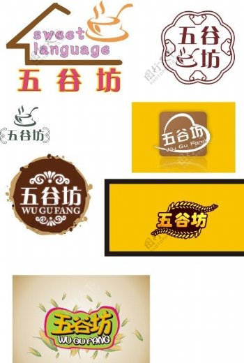 谷类饮品标志图片