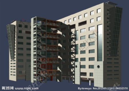 公共建筑高层模型图片