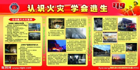 119消防日展板图片
