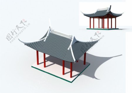 中式建筑maxmap图片