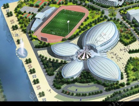 上海海事大学临港新校区体育中心图片