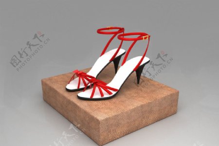 3D凉鞋模型图片