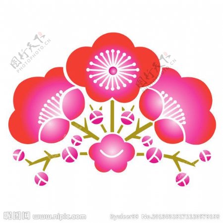 日式傳統櫻花圖騰图片